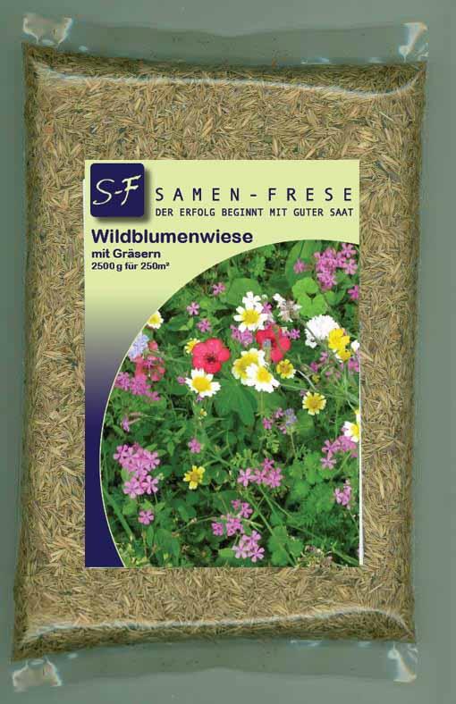 Kräuter- und Blumenwiese mit Gräsern 2,5 kg für 250qm