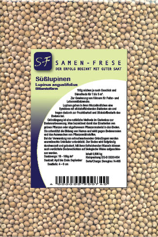 Süßlupinen Lupinen bitterstoffarm Gründünger für ca. 25qm