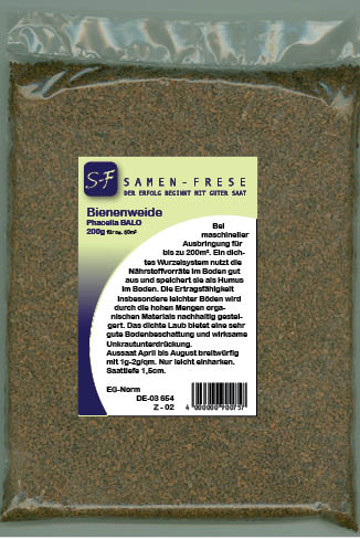 Phacelia Gründünger Bienenfreund 200 g für 50 - 200qm